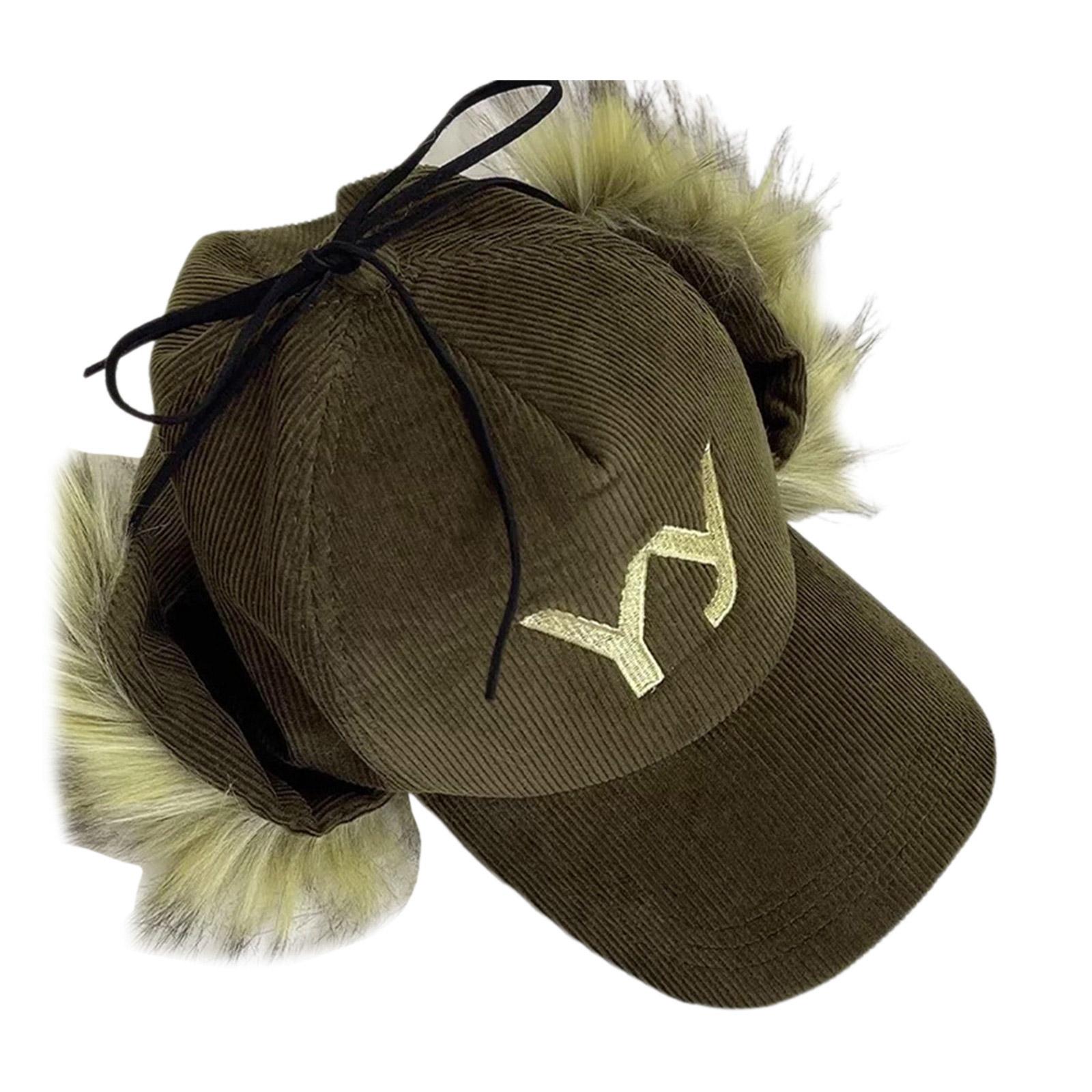 

Бейсболка для девочки, женская, вышитая буквами, ветрозащитная вельветовая бейсболка с ушками, зимний теплый головной убор