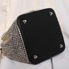 New Handmade Rhinestone Bucket Evening Bag Women Chain Crossbody Top Handle Vest Purse For Wedding Banquet Party