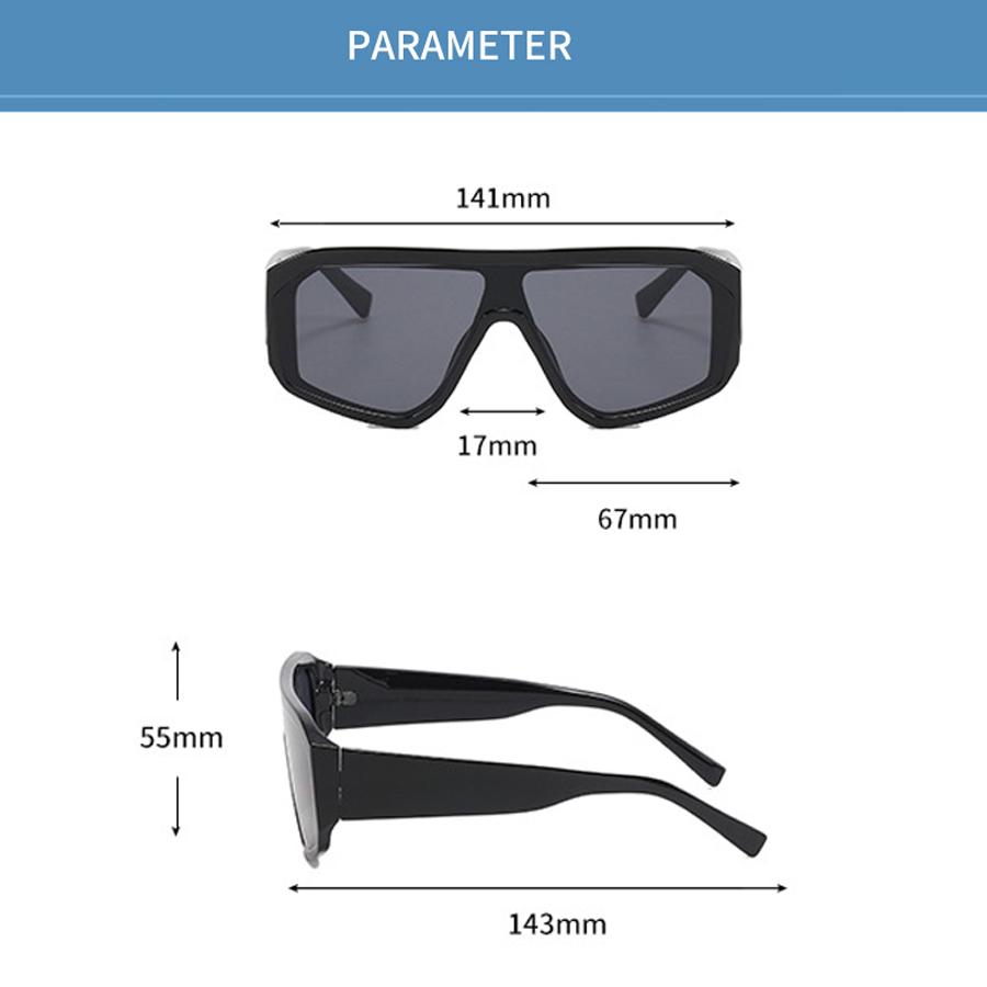 New In Oversized One-piece Square Sunglasses Women Men  High Quality Trending Product Fashion Mirror Driving Shades Uv400