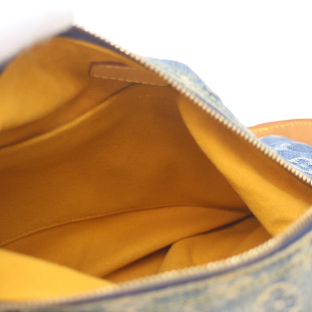 Louis Vuitton 06 M95049 Monogram Denim Baggy PM Long Strap Shoulder Bag blueUsed