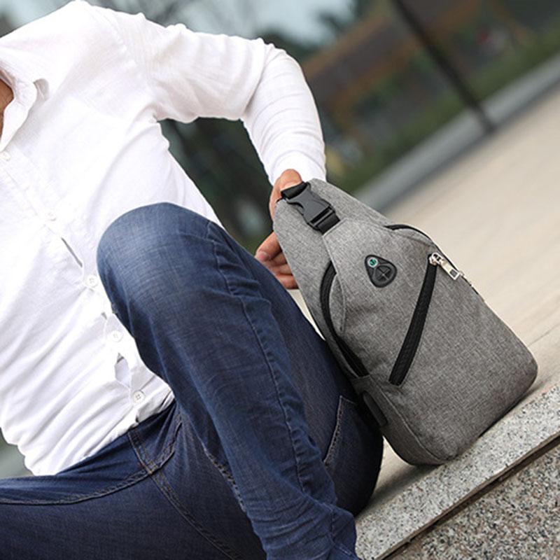 IELGY Pánská taška Korejská Jednoduchá Crossbody Stylová Ležérní Černá Venkovní Všestranná Přes jedno rameno