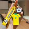 Cartoon Football Jersey Keychain: Cute Ronaldo, Messi, Mbappé, Neymar Car Bag Pendant, Non-Fading