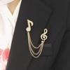Zinc Alloy Music Notes Brooch Unisex Enamel Pin Brooches Fashion Scarf Pins Clip  Men Women