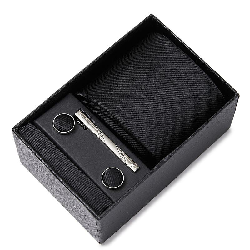 Gift Box Men'S 8Cm Tie Business Dress Jacquard Yarn Business Career Tie Set Men