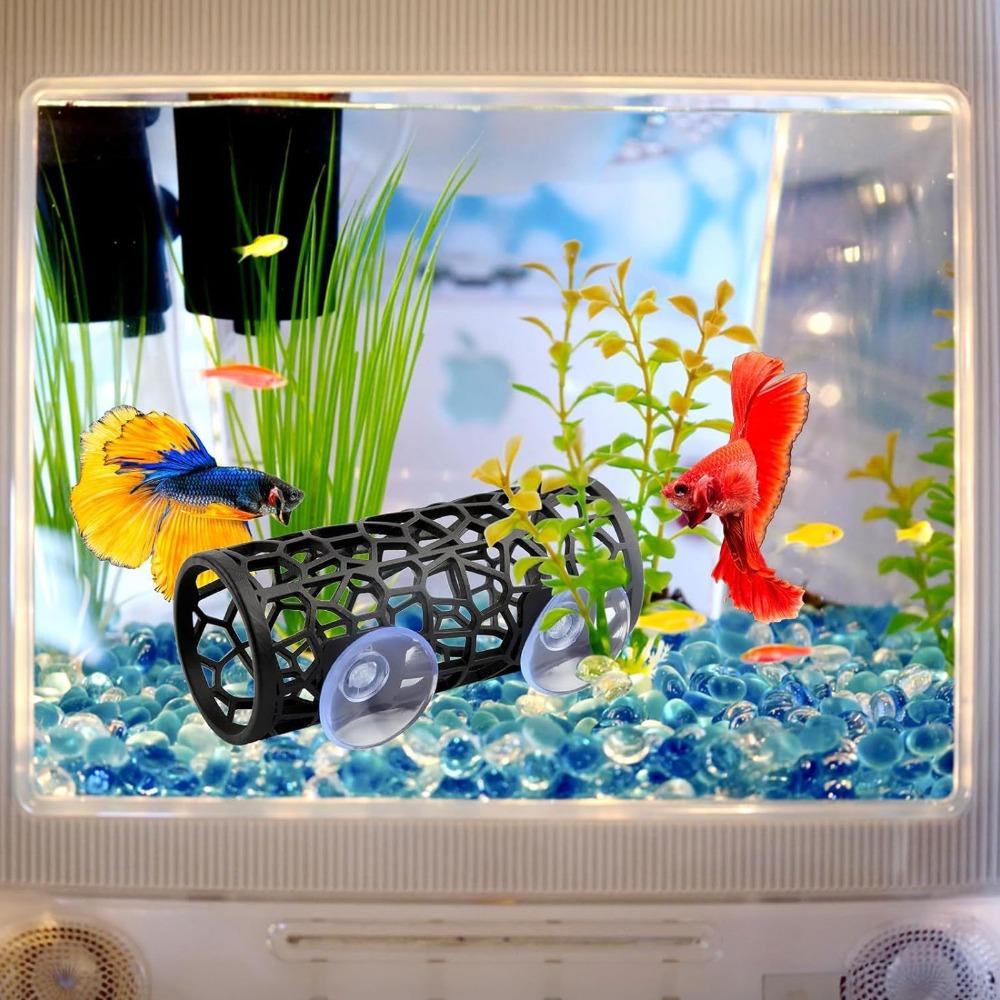 Fischspielzeug Kleines Loch Fischbett Tunnel Saugnapf Hohl Design Fischversteck Versteck Höhle Aquariumdekorationen Aquarium