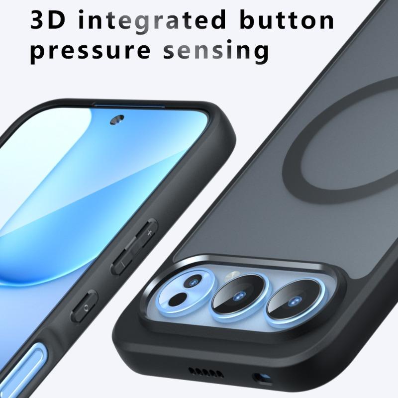 for Magsafe Magnetic Case for Honor 500 Pro Wireless Charging Shockproof Matte PC+TPU Hard Back Cover for Honor500 500pro