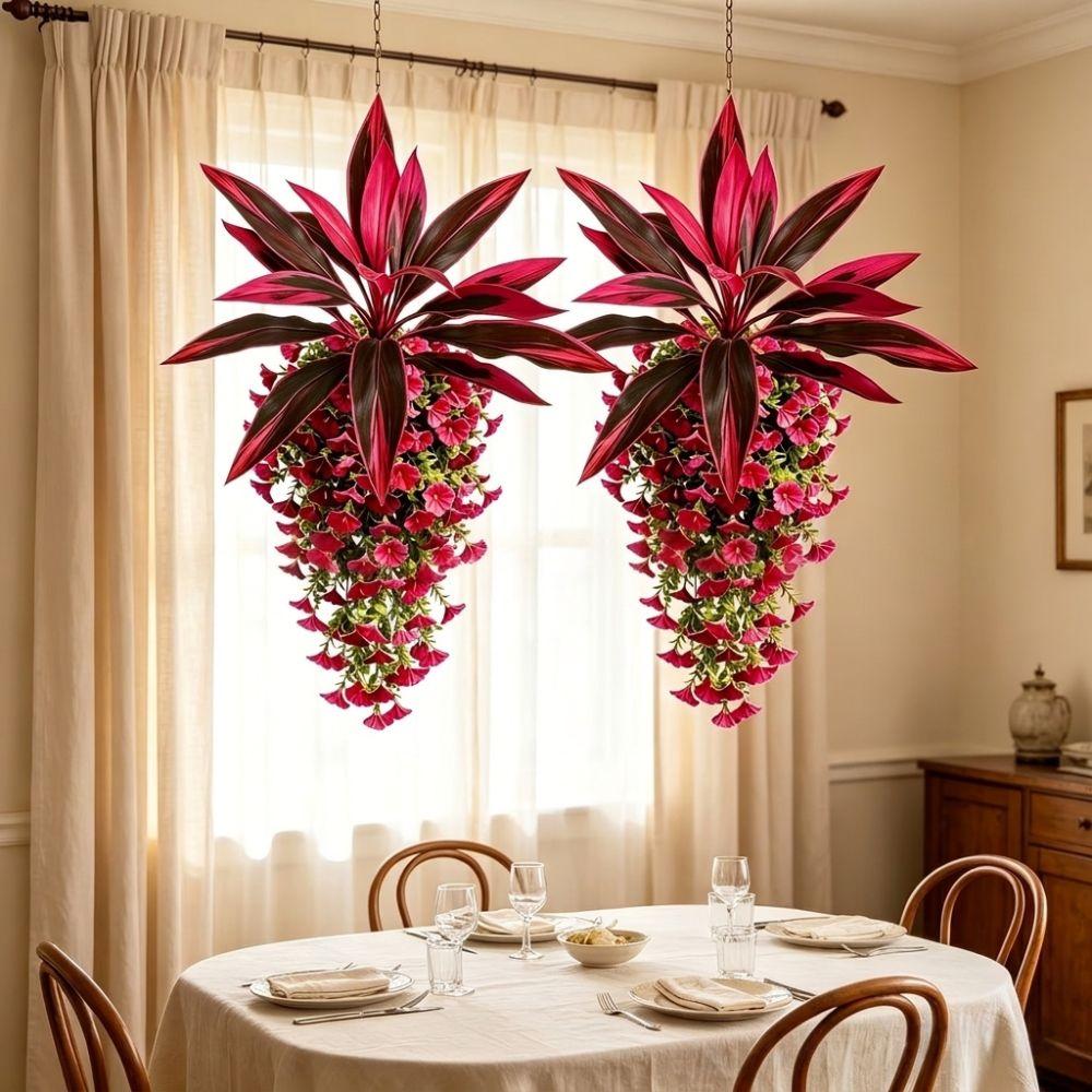 Lush Leaves Artificial Dracaena Morning Glory Hanging Vine Wedding Decor