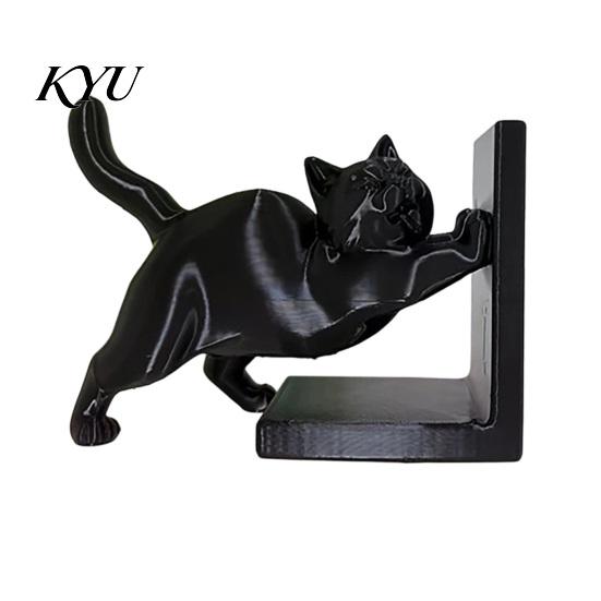 Creative Desk Decor for Cat Lovers 3D Printed Bookend Bookshelves, Decorative Book Ends Office Modern Minimalist Holder & Study Room, Heavy