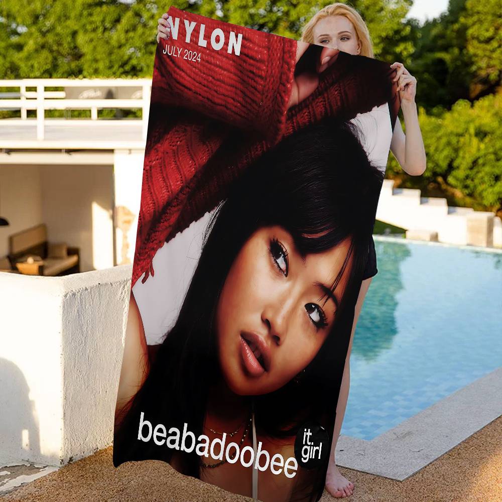 Singer B-Beabadoobees Mikrofiber Strandhåndklæde Absorberende Hurtigttørrende Blødt Yoga Svømning Resort Bjergbestigning Håndklæde