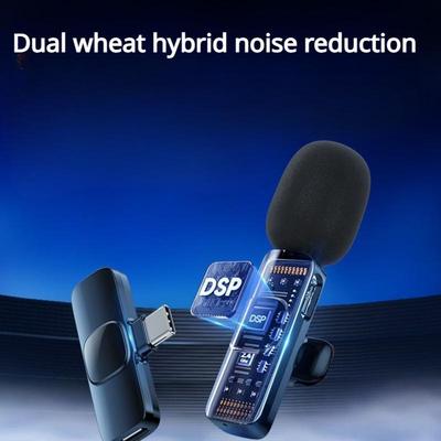 Live Streaming Dedicated Equipment High-definition Microphone Lavalier Wireless Microphone Radio Reception Noise Reduction High-quality Microphone