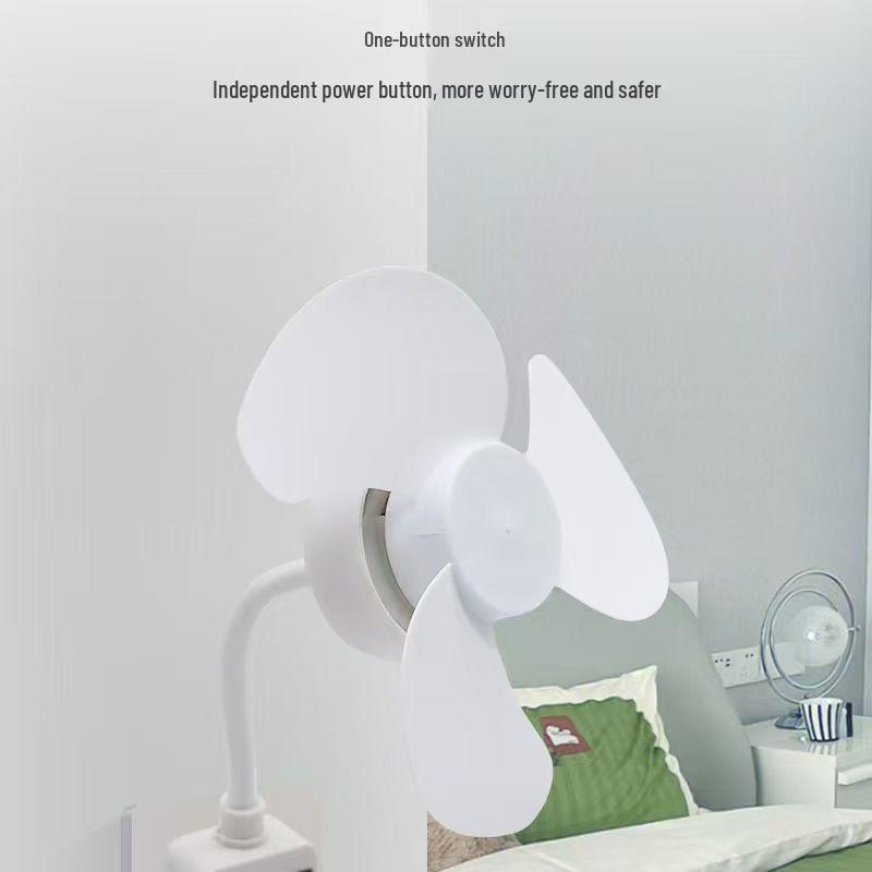 Three-Blade Ultra-Quiet Fan with Strong Wind, Stepless Adjustment, Three-Pin Plug—for Home, Kitchen, and Bedroom (Model SY55).