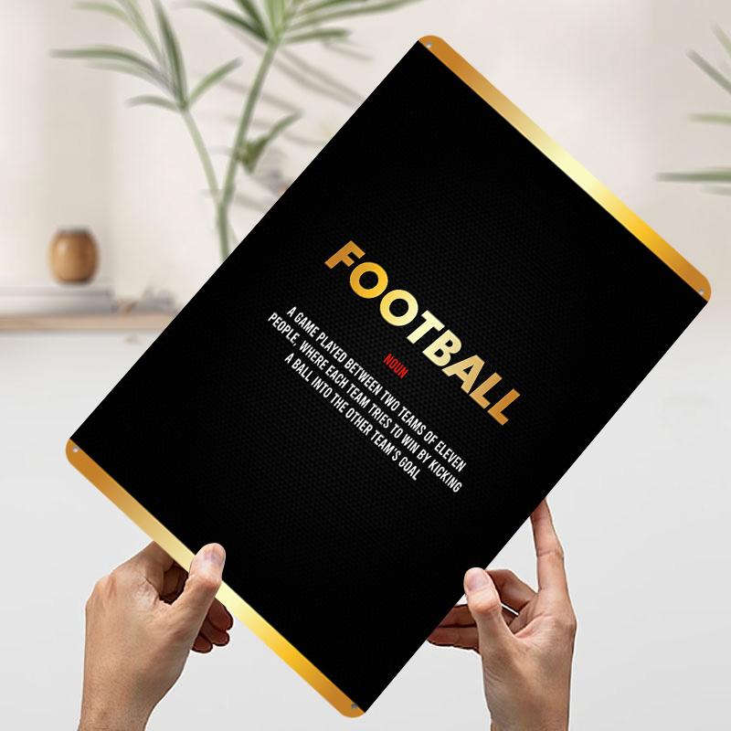 

Football Definition Metal Poster Customized Wall Art Retro Vintage Tinplate Signs for Man Cave Home Decor Coffee Bar Accessories 7.9x11.8In(20x30cm)