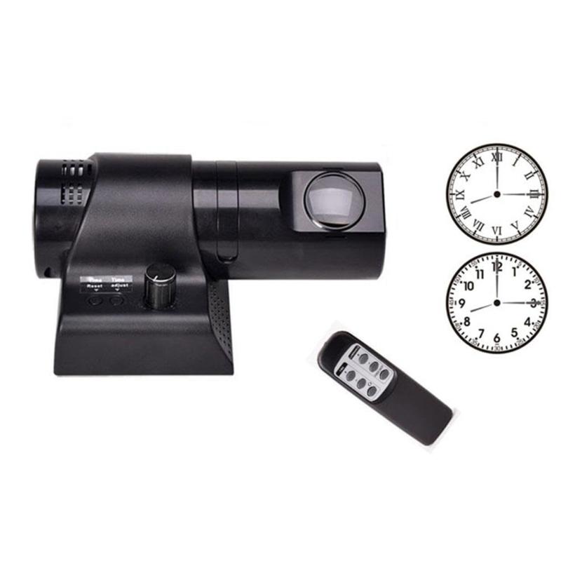 Analog Digital LED Projection Clock with 4 Color Slides and Remote Control for Easy Time Viewing In Bedroom or Office