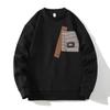 Men's Trendy Hong Kong Style Crewneck Sweatshirt - Spring/Autumn Loose Fit Long Sleeve Pullover Jacket