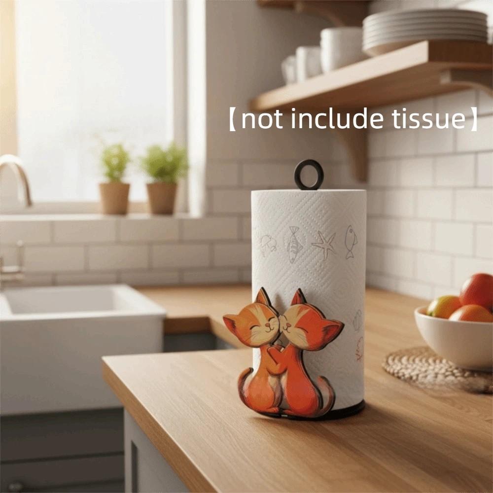 Rabbit Roll Paper Towel Holder Fruits Tissue Storage Rack Vertical Napkins Rack  Countertop