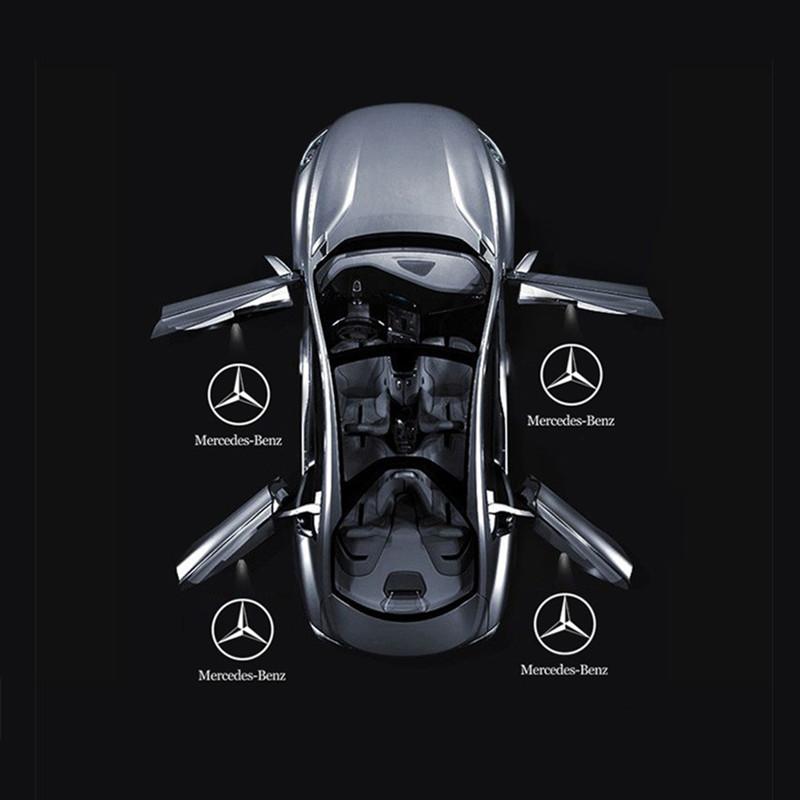 For Benz S-W222PCS Car Door Emblem LED Light Welcome Lamp Wireless Laser Projector For Mercedes Benz B/C/E/S Class A Class C200L GLC GLK CLA