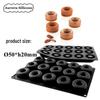 15-Cavity Hollow Donut Silicone Mold