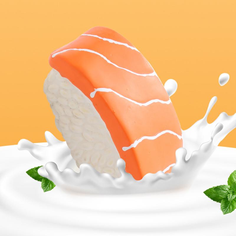 Cachorro Sushi Brinquedo Engraçado Bonito Interativo Brinquedos Squeaky Resistente a Mordidas Resistente ao Desgaste Brinquedo de Mastigar para Animais de Estimação