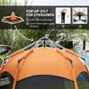 Six Man Hexagon Camping Tent with Hang Hook and Carry Bag - Orange and Blue