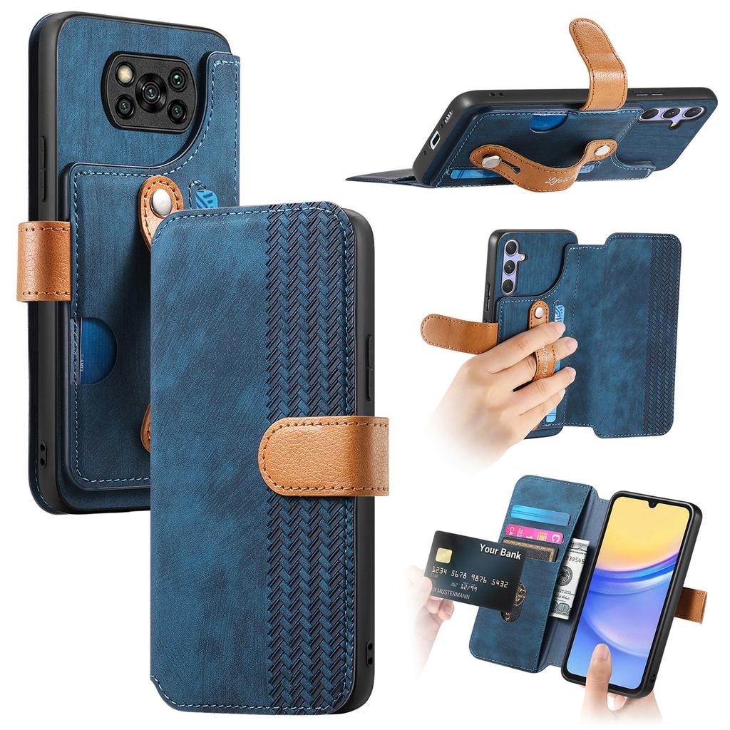 Ultimate Shockproof Wallet Case for Xiaomi/Redmi series.Xiaomi 13 Lite/Poco X5/Redmi Note 12/Redmi 12C...| Card Holder + Stand + RFID Protection