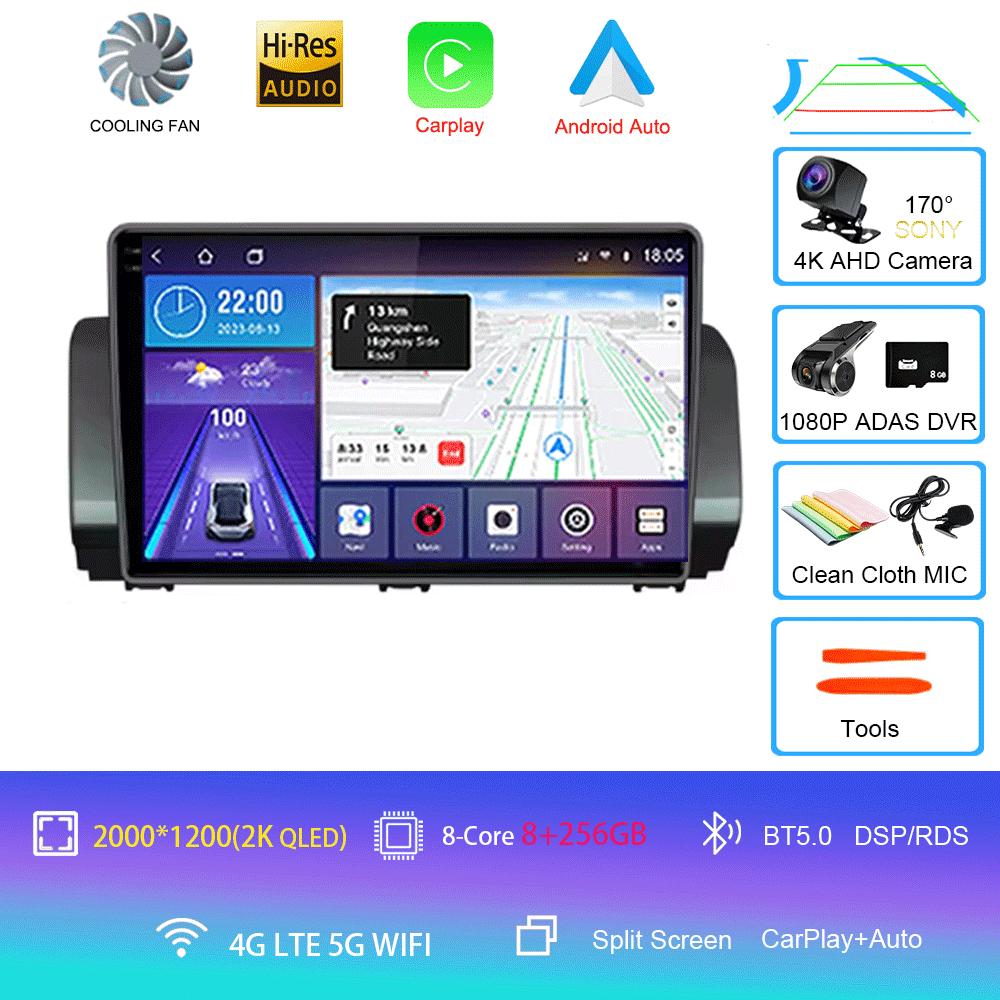 For Renault Sandero 2021 Car Radio Stereo Multimedia Video Player Navigation GPS CarPlay SWC 9" IPS DSP WIFI BT Android 14 Auto