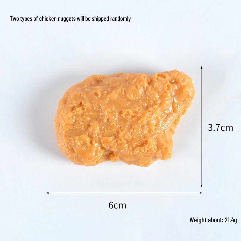 Simulated French Fries & Fried Chicken Keychain - Food Model Props and Toys
