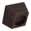 Candle Holder Trapezoid Wood Retro Table Decoration Ornament for Christmas Day Wedding Black Wood