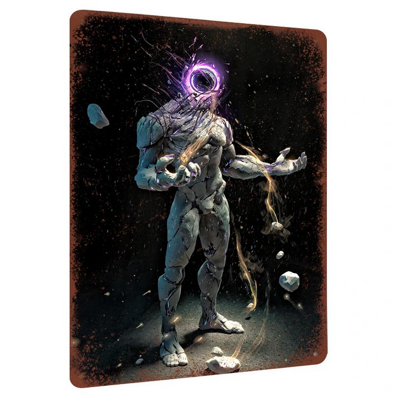 

Abstract Cosmic Guardian Metal Wall Art Creative Home Decor Living Room Decorative Hanging 20x30cm（7.8x11.8inch）