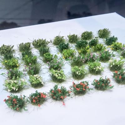 DIY Building Miniature Flower Cluster ABS Plant Materials Railway Train Static Flower Tufts Model Making 8mm Height