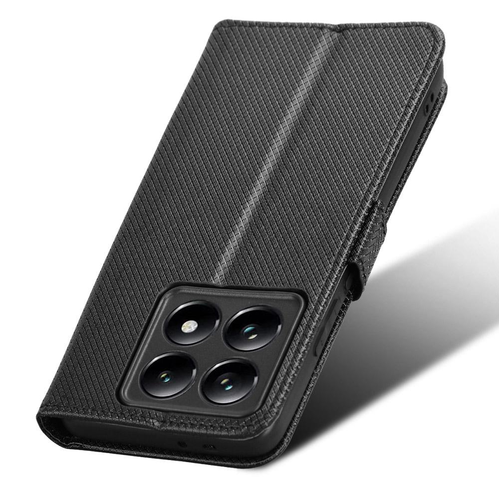 For Xiaomi 14T Case PU Leather Diamond Texture Wallet Phone Cover