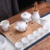 White Porcelain Kung Fu Teaset Spare Parts Household Ceramic Cover Bowl Personal Tea Brewer Tea Bowl Tea Preparation