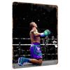 Boxing Champion Victory Moment Metal Wall Art Decorative Iron Painting for Home Gym Decor