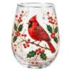 Bicchieri da Vino Senza Gambo Colibrì Dipinti a Mano Animali Bicchiere da Vino Senza Gambo Decorativo Mucca delle Highlands Bicchieri di Vetro per Bar di Casa