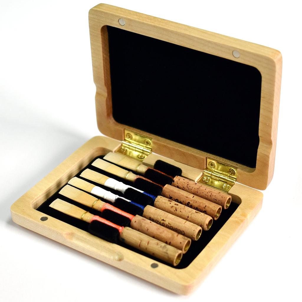 Marigo Wooden Reed Case for Oboe of Natural (Set 6) Color