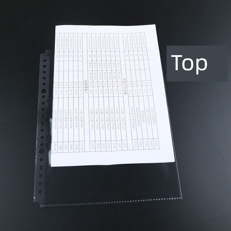 A5 HD Loose-Leaf Document Holder 100 Pages Transparent Bill Storage New Word Card 32K Album Folder Inspection Single Clip