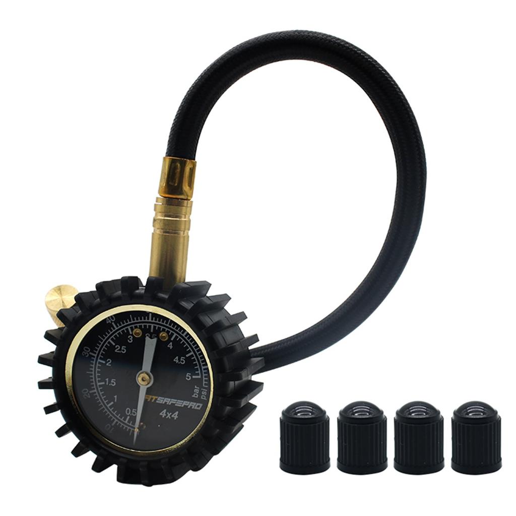 ATsafepro Reifenentlüfter mit Manometer 75 Psi 2 in 1 Professionell Schnellentleerung Spezielles Ventil für 4x4 Große Offroad-Reifen auf Jeep
