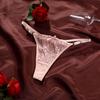 European-Style Pearlescent Sequin Lingerie: Adjustable T-Back Thong for Women