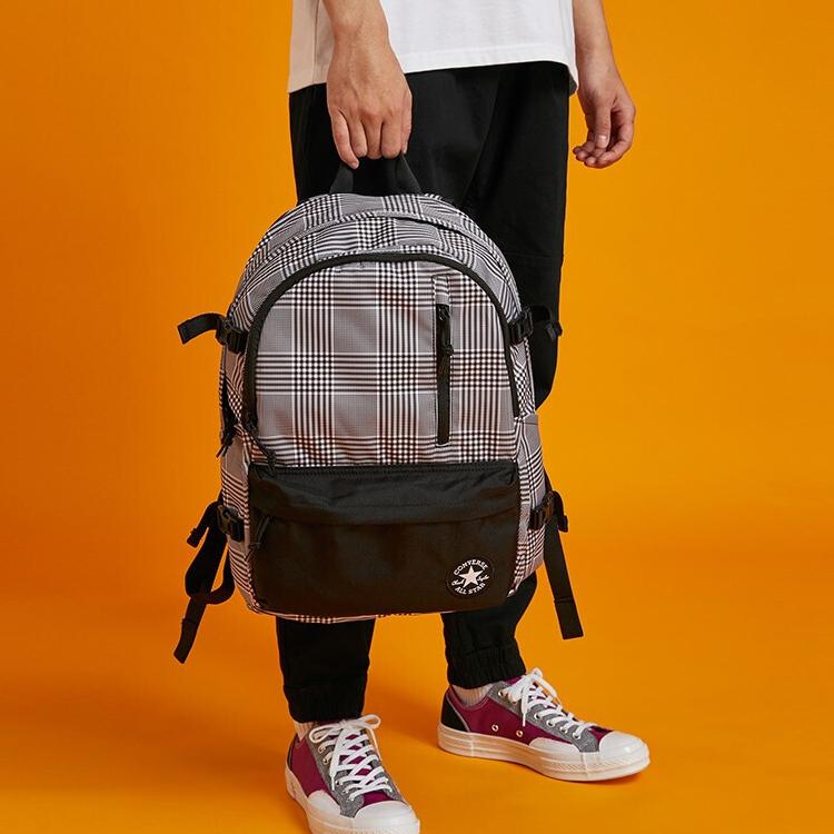 New Converse Straight Edge Polyester Backpack Regular Men's Gray 10019899001