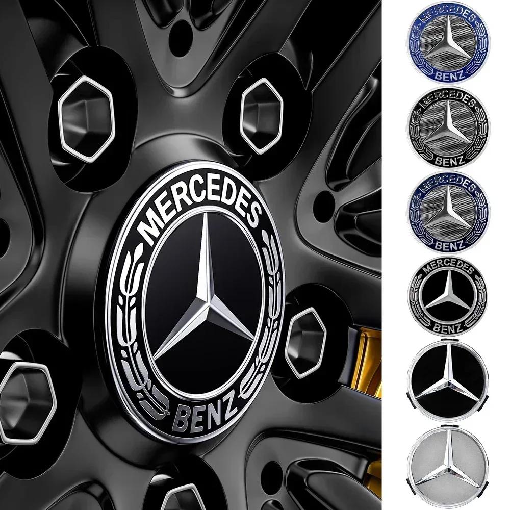 Autoaufkleber 2025 Heiß Für Mercedes Benz 75MM Auto Styling Radnabendeckel Radkappen Ersatz Für Mercedes Benz W211 W203 W20