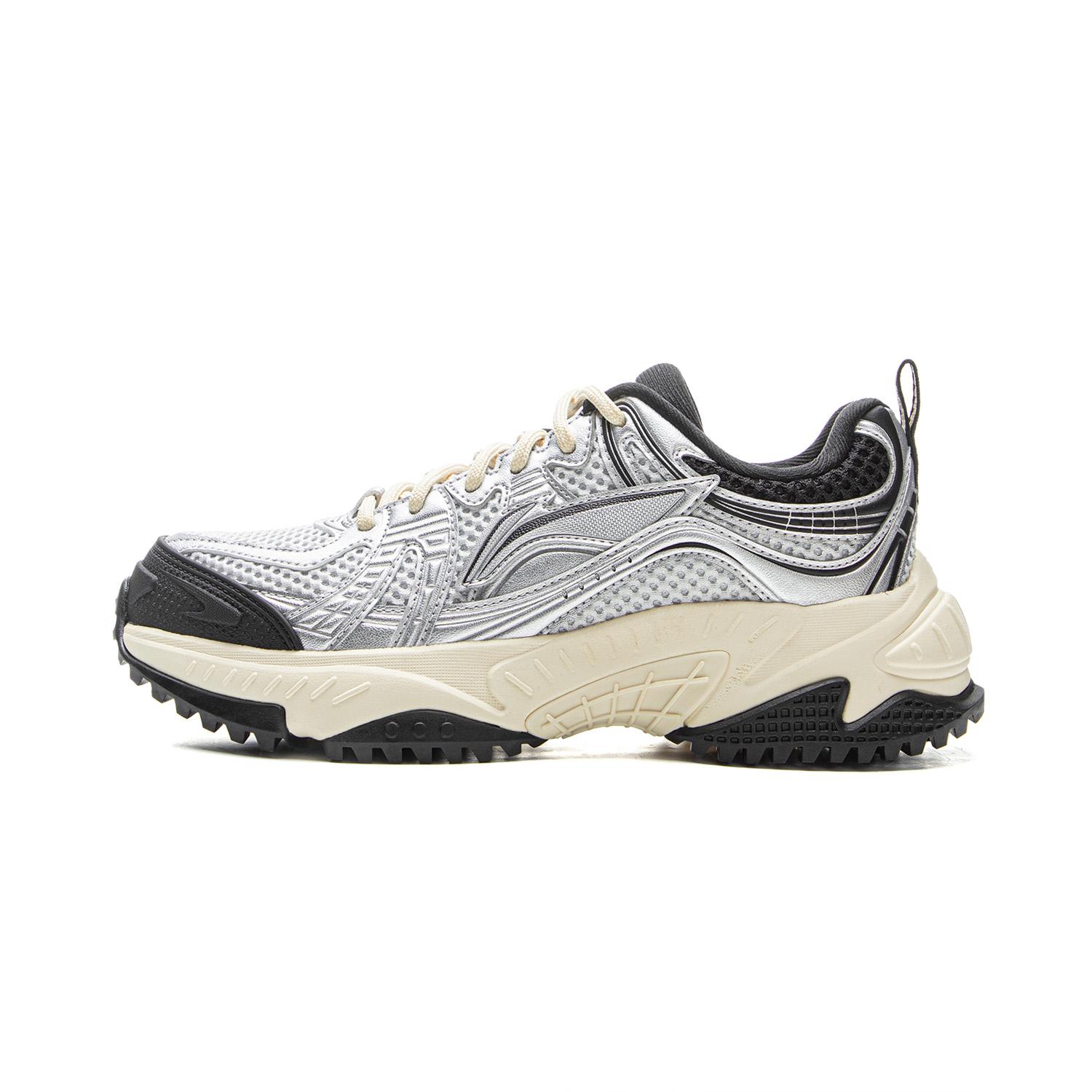 

Новые амортизаторы LiNing QIXING V2 Нескользящие Износостойкие Низкие повседневные кроссовки Женские Серебристо-черные AGCV370-2 37