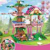 Friends City Tree House Summer Holiday Villa Castle Building Blocks Sets Figures Garden DIY Toys for Kids Girl Birthday Gift
