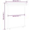 VidaXL Auvent latéral de balcon 140x250 cm Noir