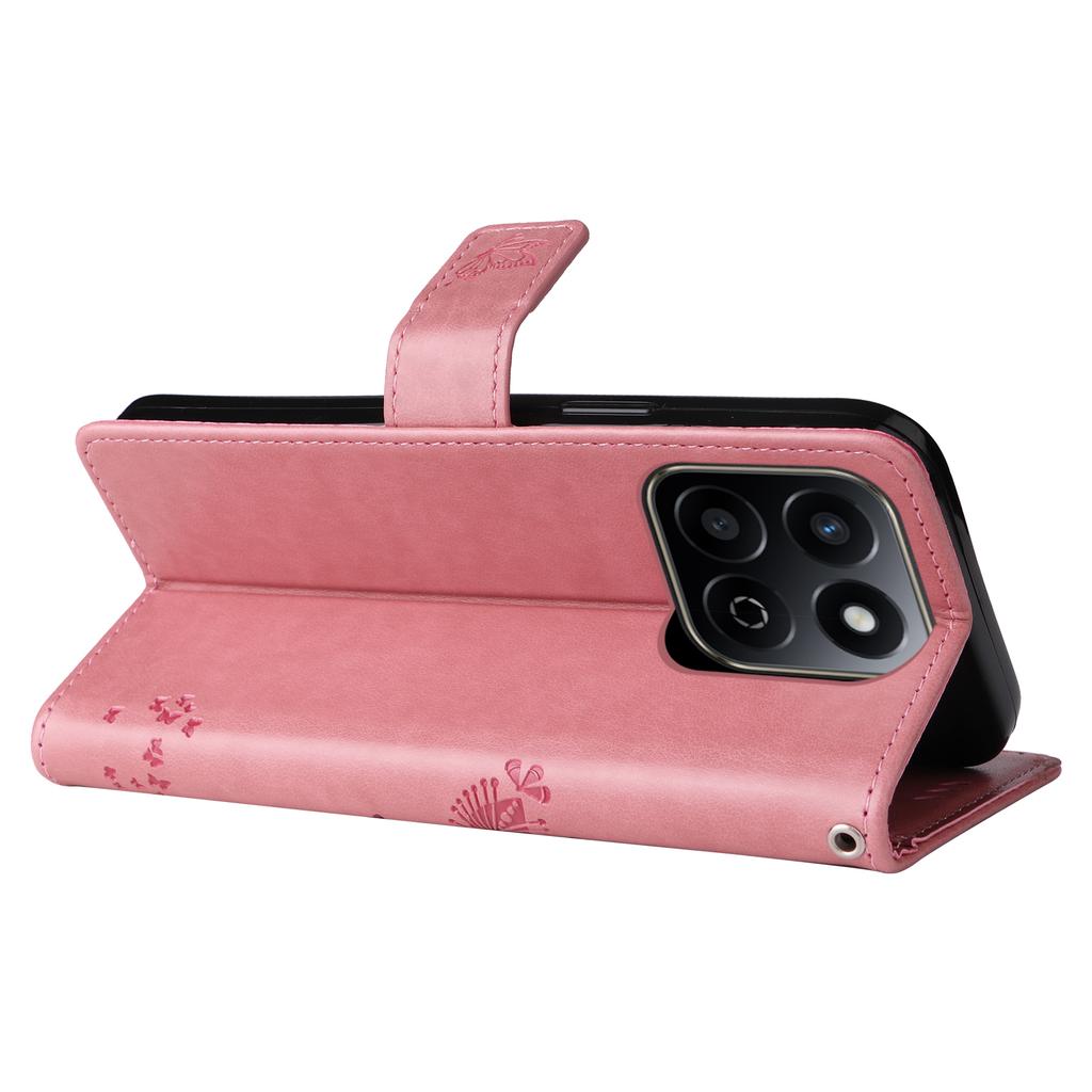 For Honor Play 60 Plus 5G/Play 9T/X7c 4G/200 Smart 5G Phone Case with Stand Cat Tree Pattern Leather Wallet Mobile Cover