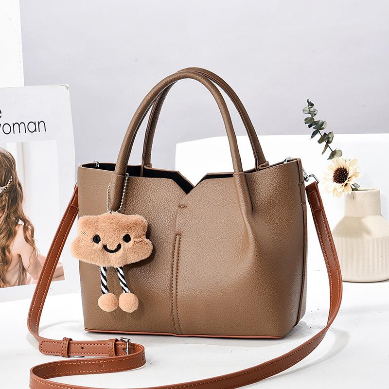 Latest High-value Splicing Tote Bag Macaron Fashionable Shoulder Bag Large Size Capacity Versatile Handbag Women's Bag