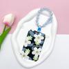 Sweet Floral Card Protective Sleeve Neck Strap Lanyard Card Holder Cute Card Case  ID/Bus/Bank Card