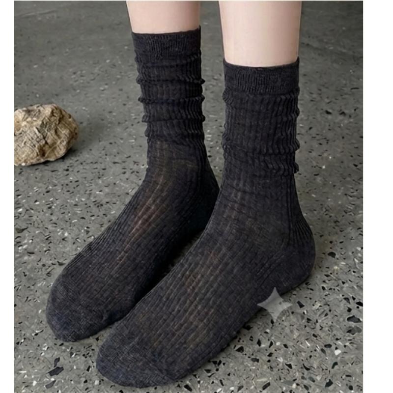Made in Korea Ribbed Crew Socks 5-Pack