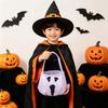 Classroom Halloween Bag White Fabric Candy Gift Bag with Carry Handle 22 x 13 cm for Holiday Treat Use at School