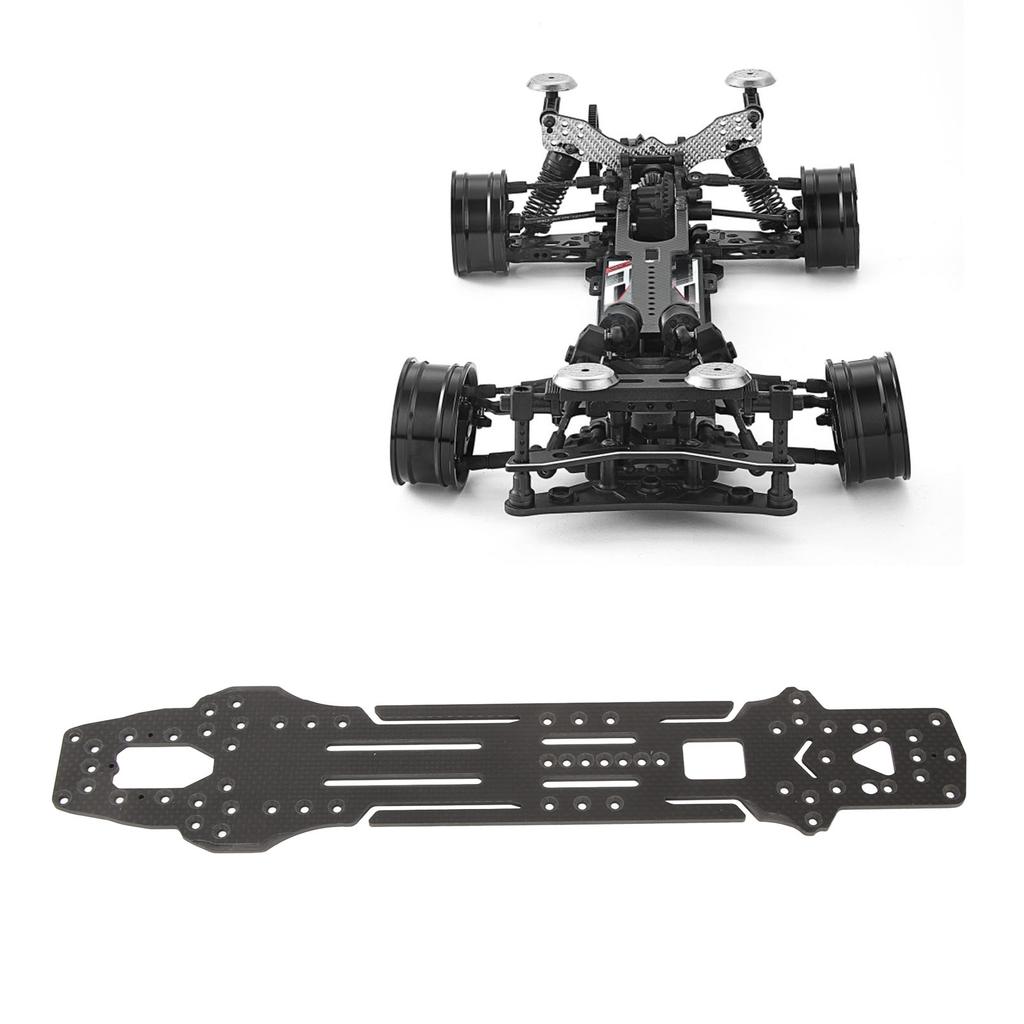 Carbon   RC Drift Car Chassis High Traction Upgrade RC Car Chassis with Battery Mount Plate for 3 RACING D5S 1Celsius10