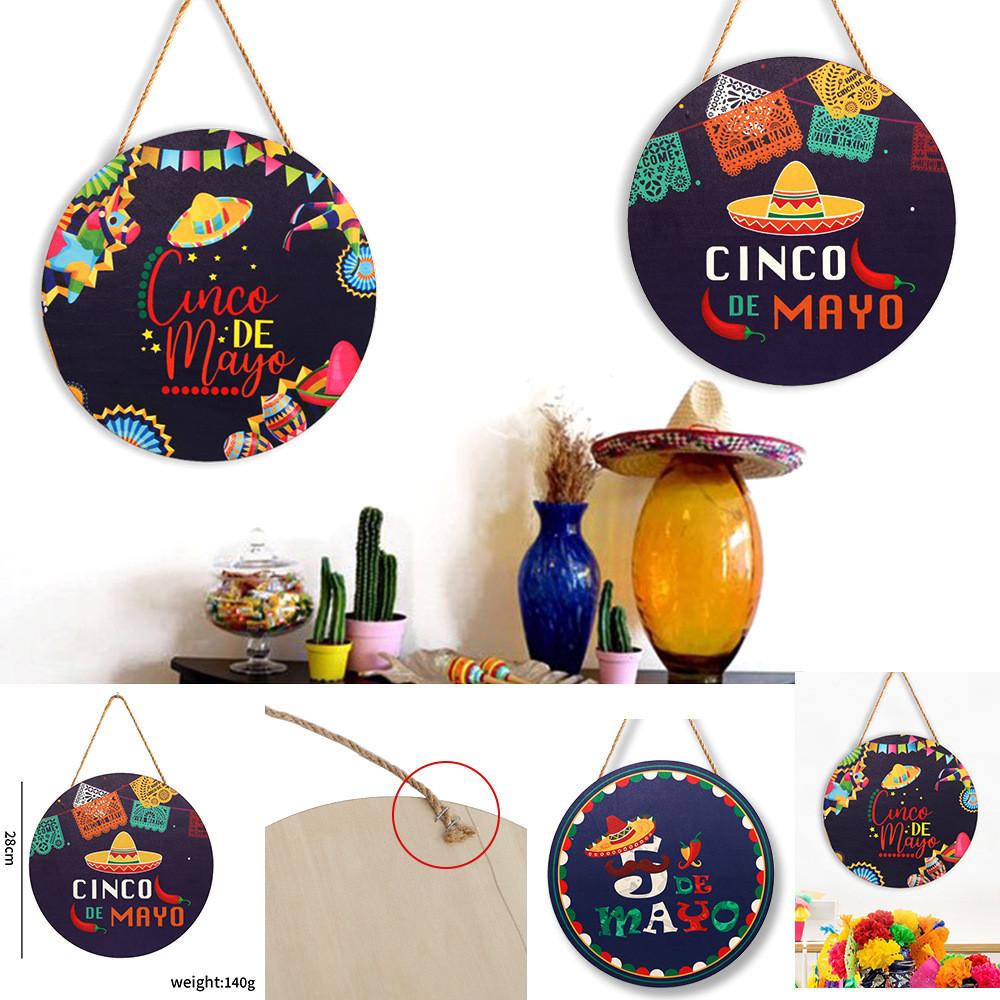 Vibrant Cinco De Mayo Wooden Sign For Festive Indoor Decoration And Party Decor