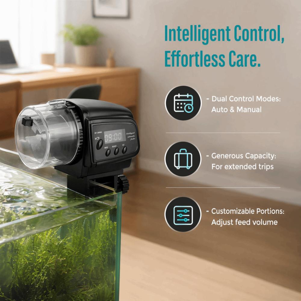 Large Capacity Electronic Fish Dispenser Automatic Feeding Timer  When Away From Home
